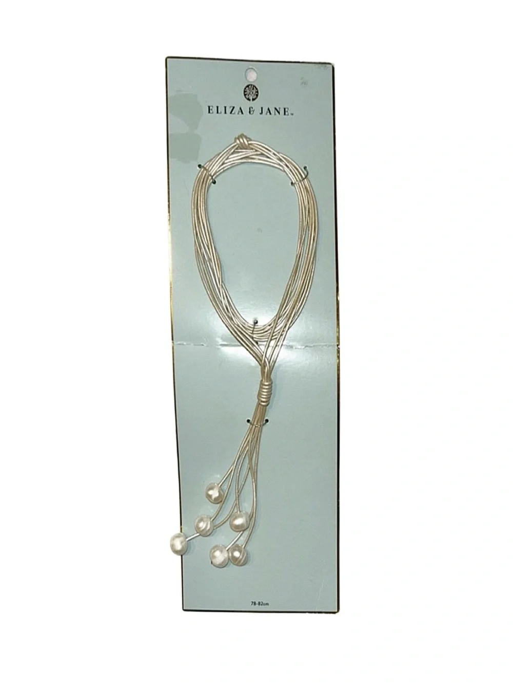 ELIZA & JANE Beaded Faux Leather Cord Necklace New